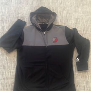 Addidas Back and Gray Trailblazer Hooded Jacket with Logo